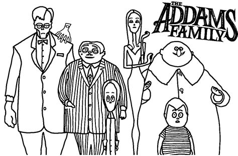 ausmalbilder addams family|Ausmalbilder der Familie Addams 